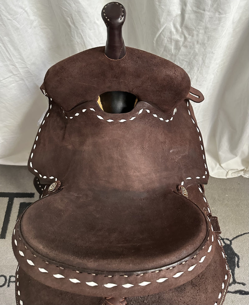 Load image into Gallery viewer, ST BR100 Barrel Saddle Chocolate 13"
