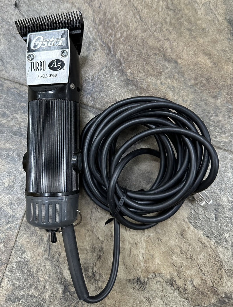 Load image into Gallery viewer, Used/Refurbished Oster Turbo A5 Single Speed Clipper - Black
