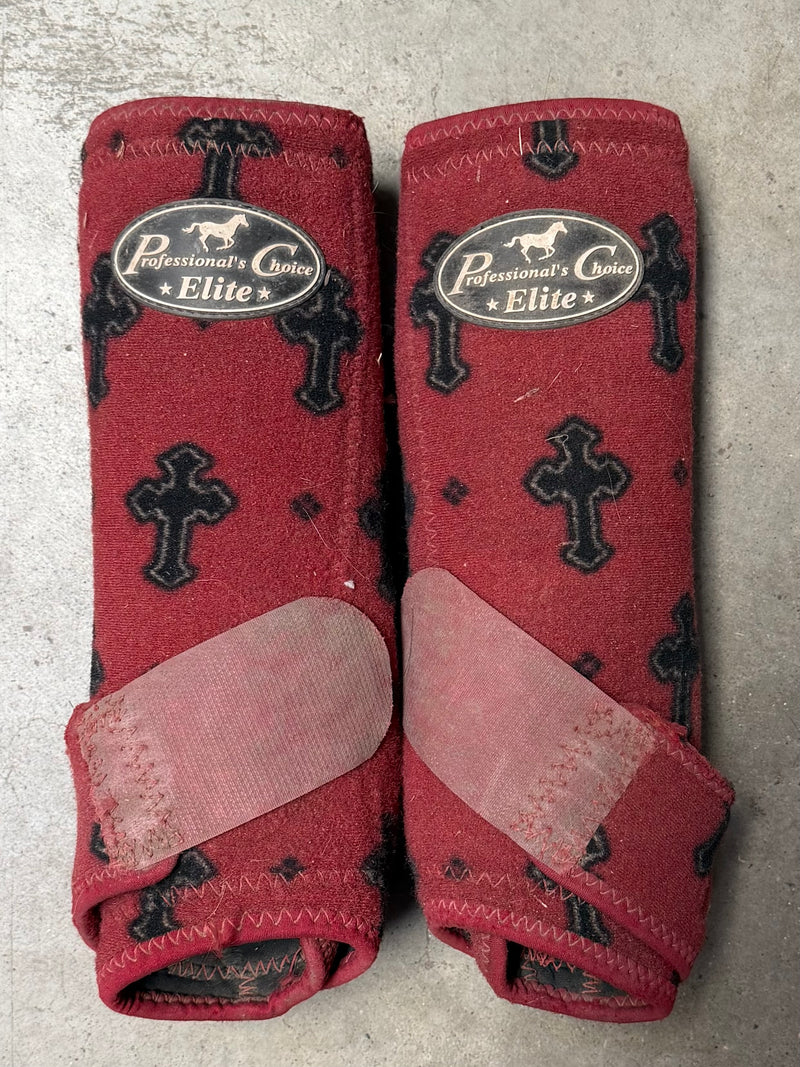 Load image into Gallery viewer, Used PC SMB Elite Protective Boots - Red Crosses - Medium - Hind
