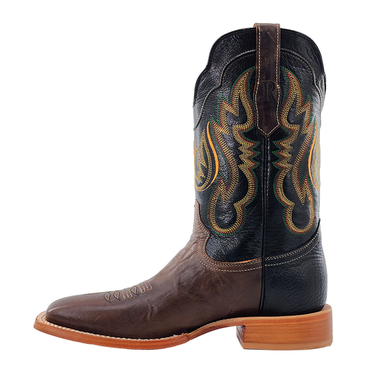 R. Watson 11" Cowhide Wide Square Toe Boot - Toscama Miel Soto
