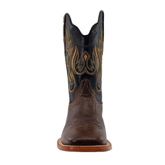 R. Watson 11" Cowhide Wide Square Toe Boot - Toscama Miel Soto