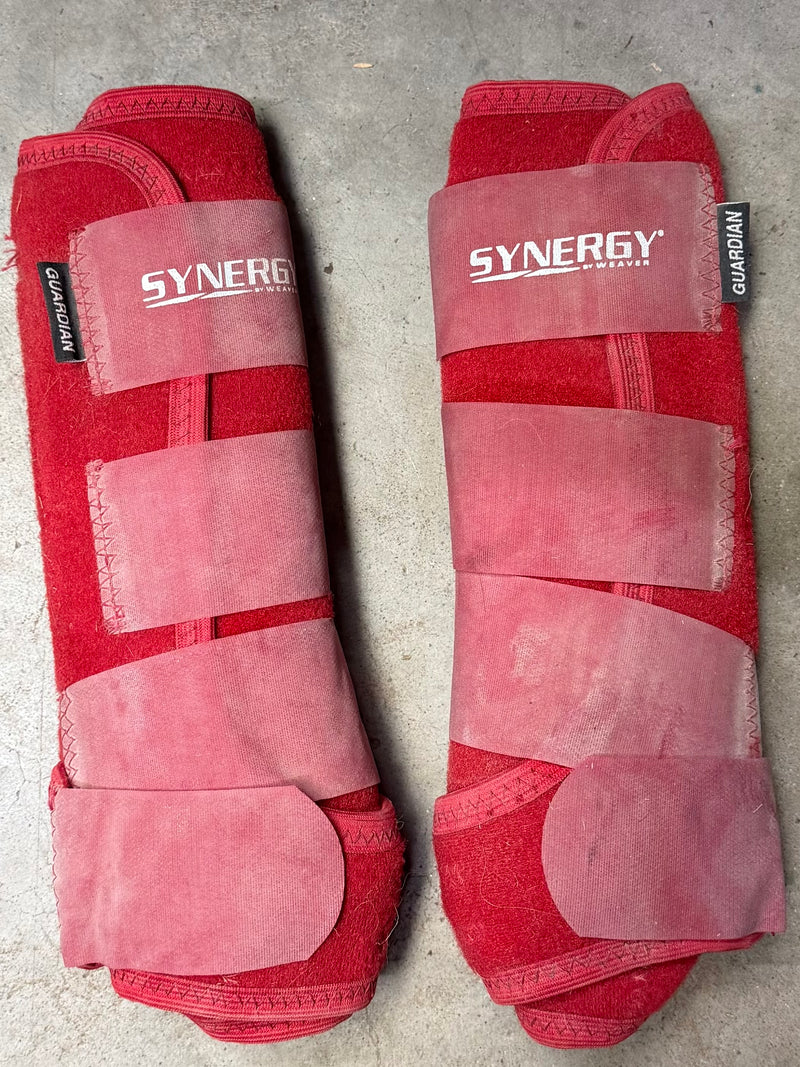 Load image into Gallery viewer, Used Synergy Guardian Protective Boots - Red - Front - Medium
