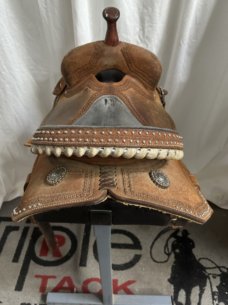 Load image into Gallery viewer, Used Scott Thomas Border Barrel Saddle 14.5"
