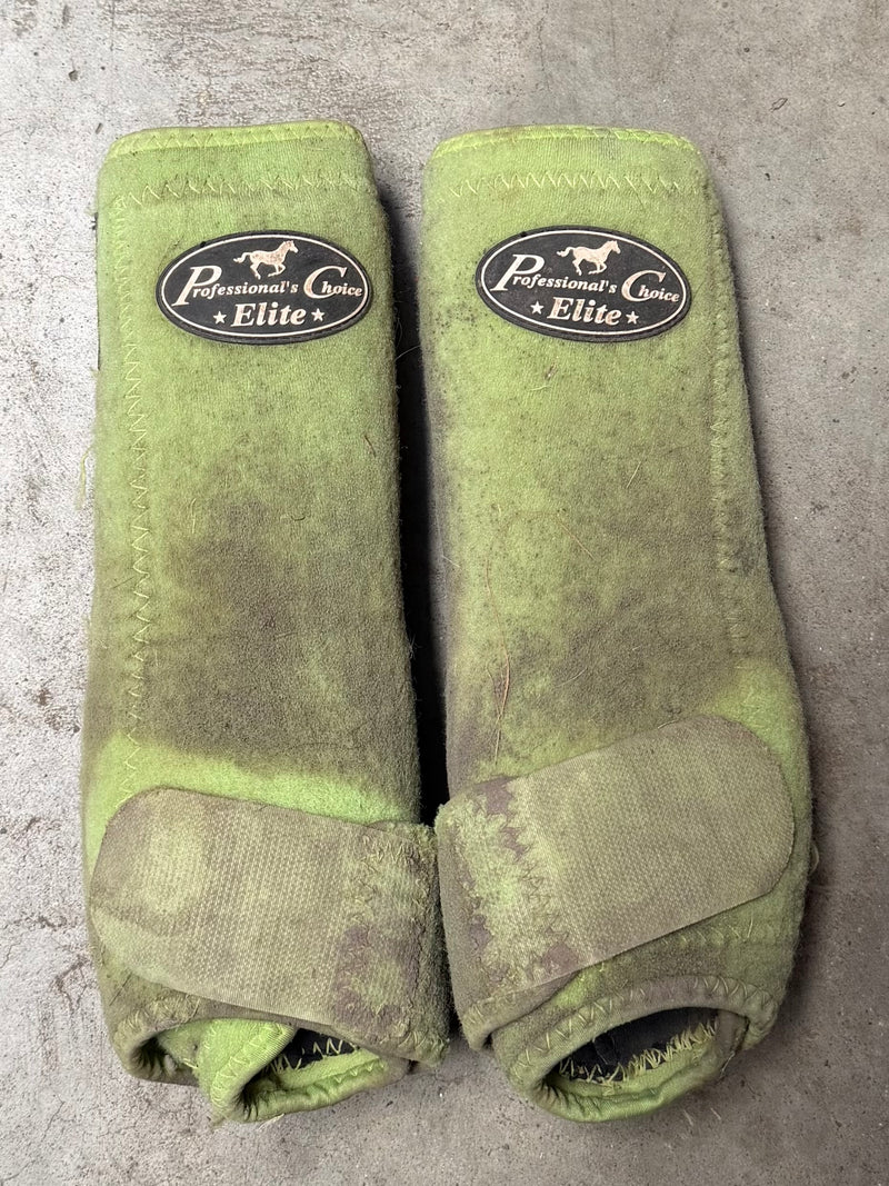 Load image into Gallery viewer, Used PC SMB Elite Protective Boots - Green - Medium - Hind
