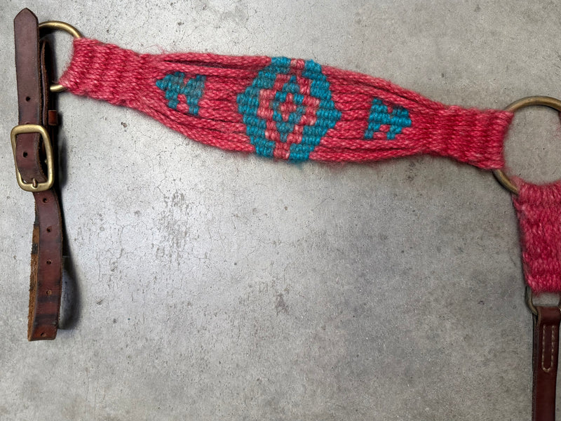 Load image into Gallery viewer, Used Mohair Breast Collar - Red/Turquoise

