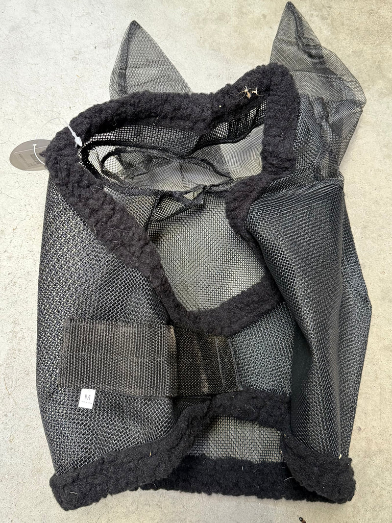 Load image into Gallery viewer, Used (Like New) Formay Deluxe Fly Mask w/ Ears - Black - Medium
