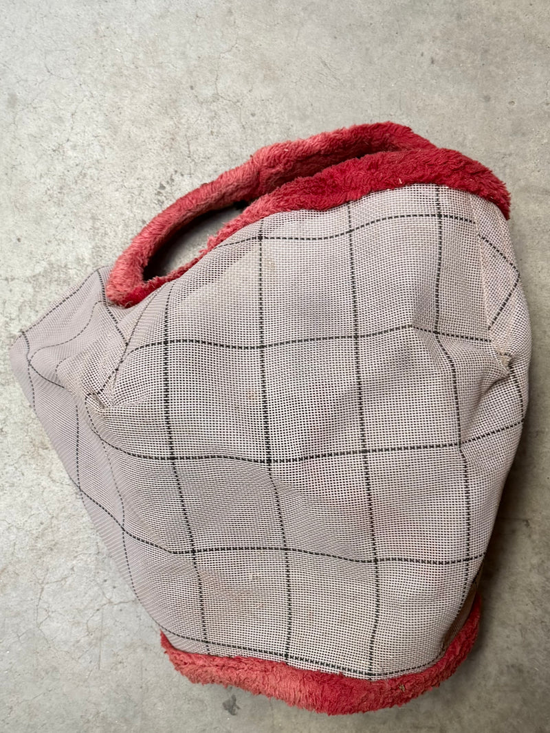 Load image into Gallery viewer, Used Mesh Fly Mask w/o Ears - Gray/Red
