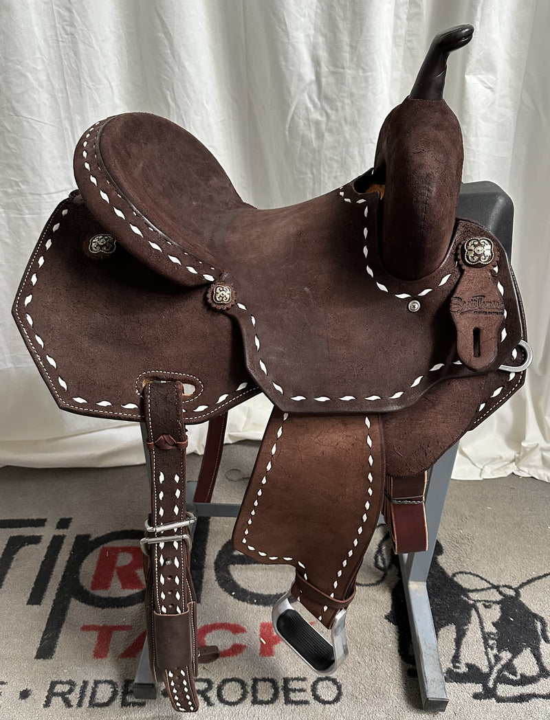 Load image into Gallery viewer, ST BR100 Barrel Saddle Chocolate 13"
