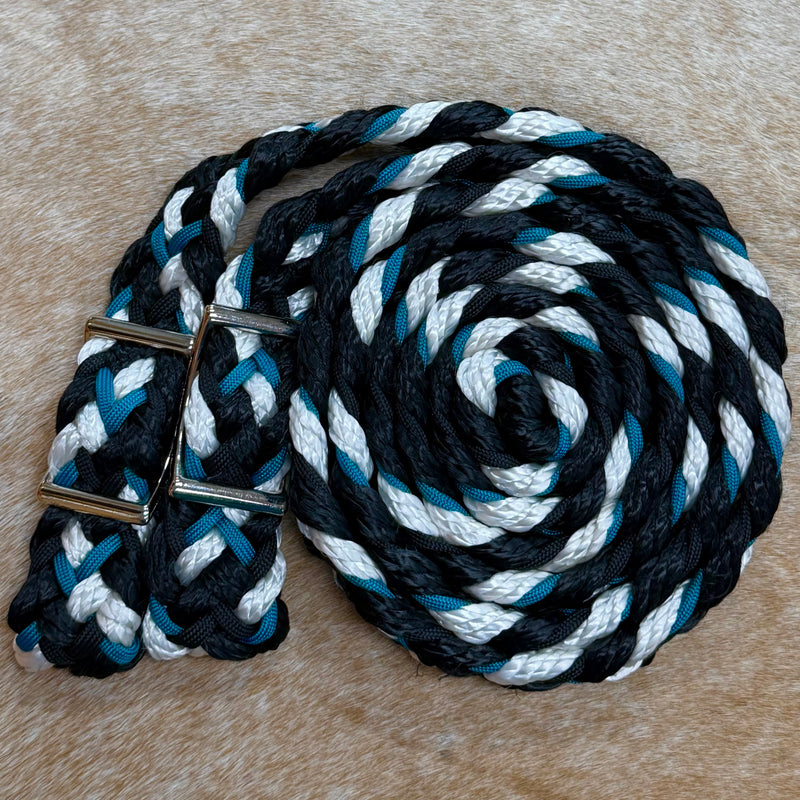 Load image into Gallery viewer, Gale Beebe 9 Plait Flat Braided Barrel Reins
