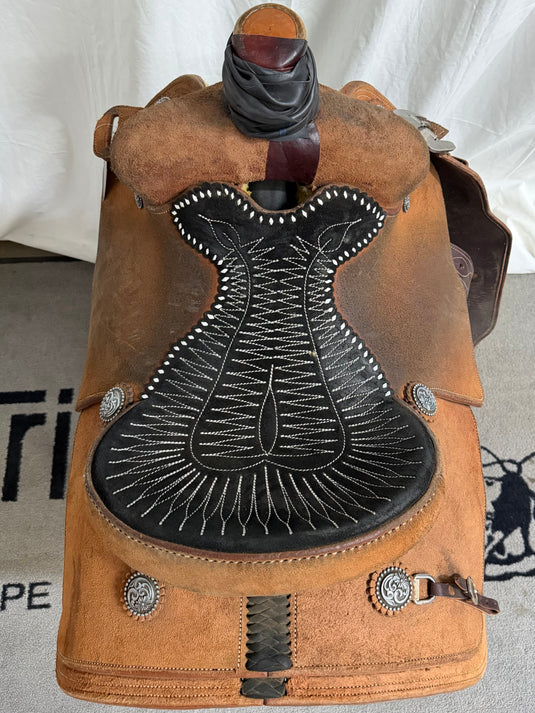 Used Peace Saddles Team Roper Saddle 14.5" & Matching Breast Collar