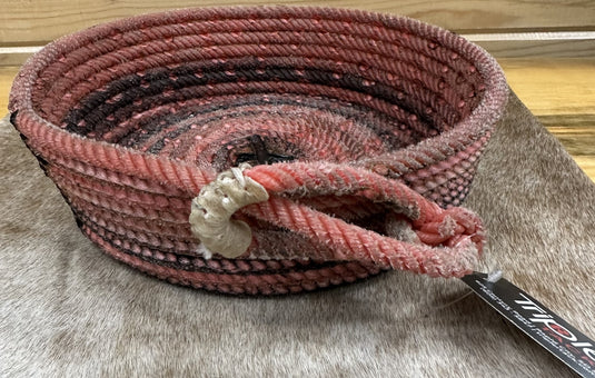 Small Rope Basket - Crosses - Red