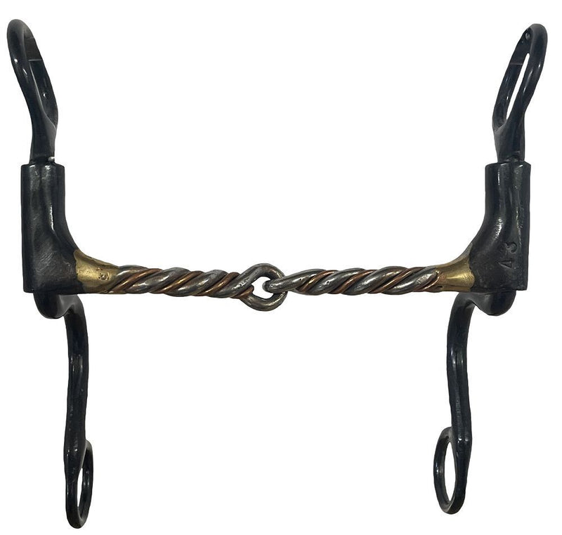 Load image into Gallery viewer, Dutton Short S Calvary Shank Twisted Copper Wire Bit
