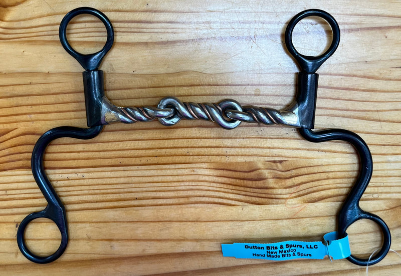 Load image into Gallery viewer, Dutton Short S Calvary Shank Three Piece Copper Twisted Wire Twisted Dogbone Bit
