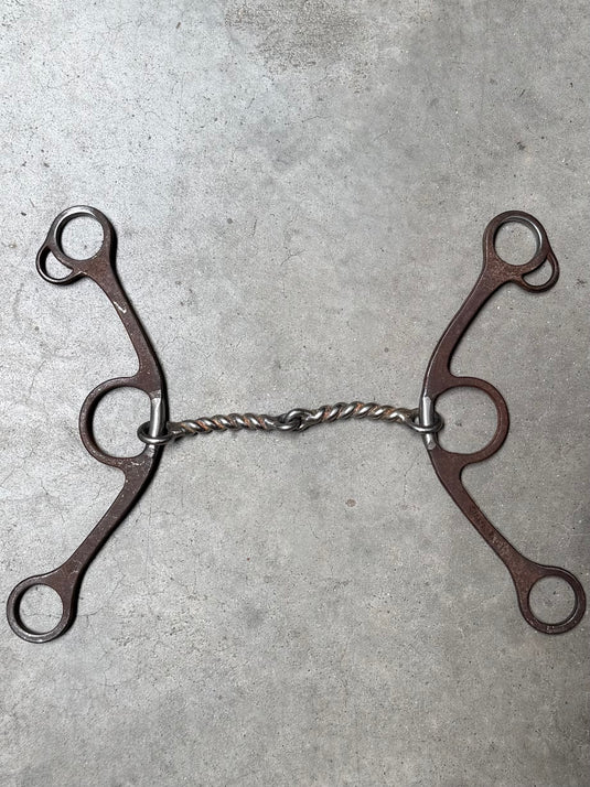 Used CE Cervi Long Shank Twisted Wire Snaffle Bit