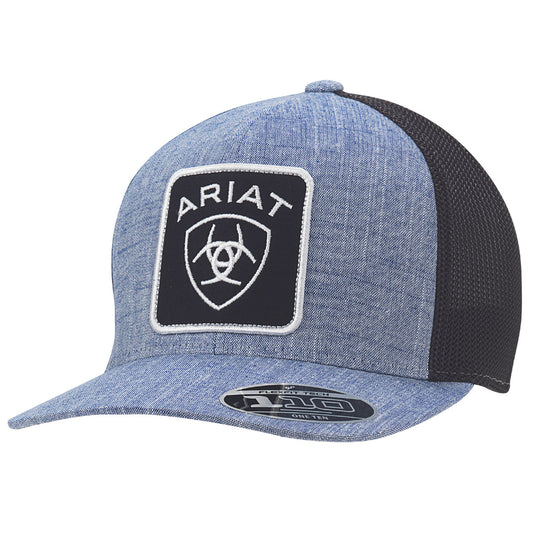 Ariat FlexFit Large Patch Logo Ball Cap - Blue/Black