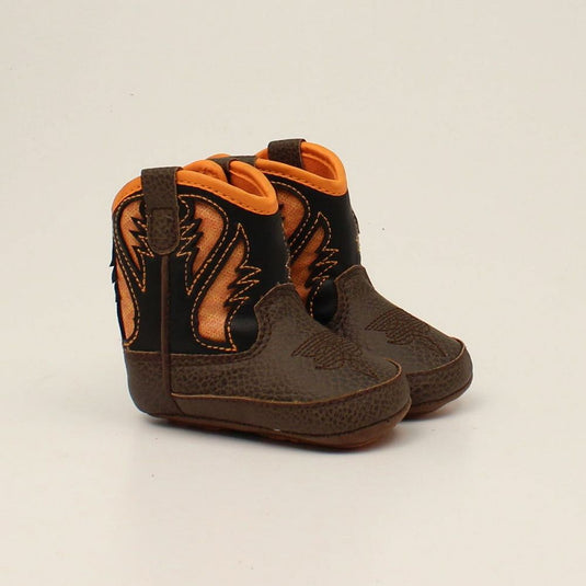 Ariat Lil Stomper Workhog Baby Bucker Boot - Brown/Orange