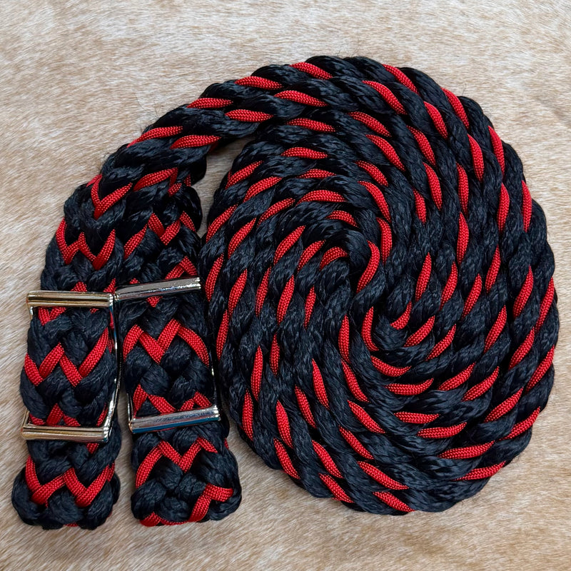 Load image into Gallery viewer, Gale Beebe 9 Plait Flat Braided Barrel Reins
