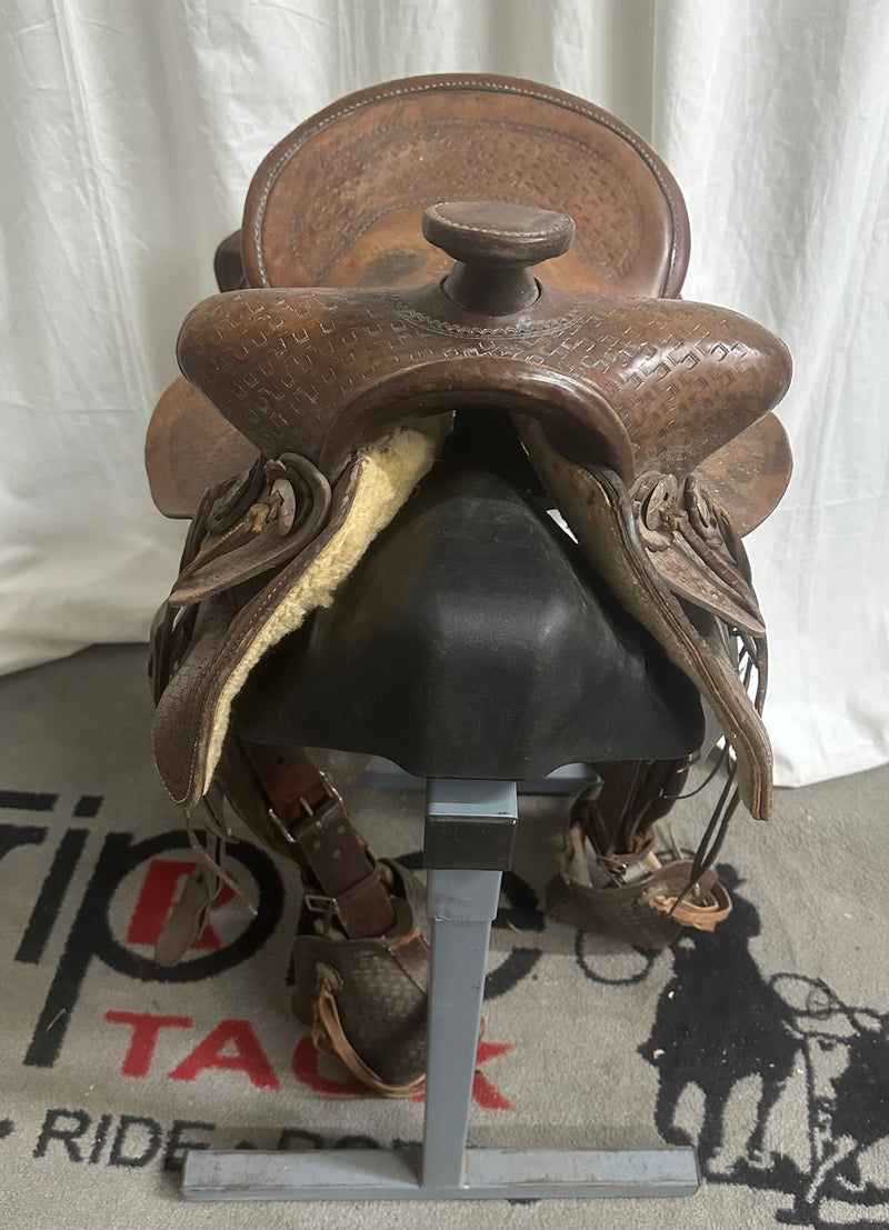 Load image into Gallery viewer, Used No Name Tapadero Saddle 14"
