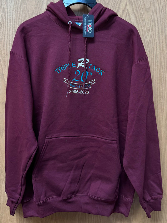 Triple R Tack 20th Anniversary Hoodie - Burgundy