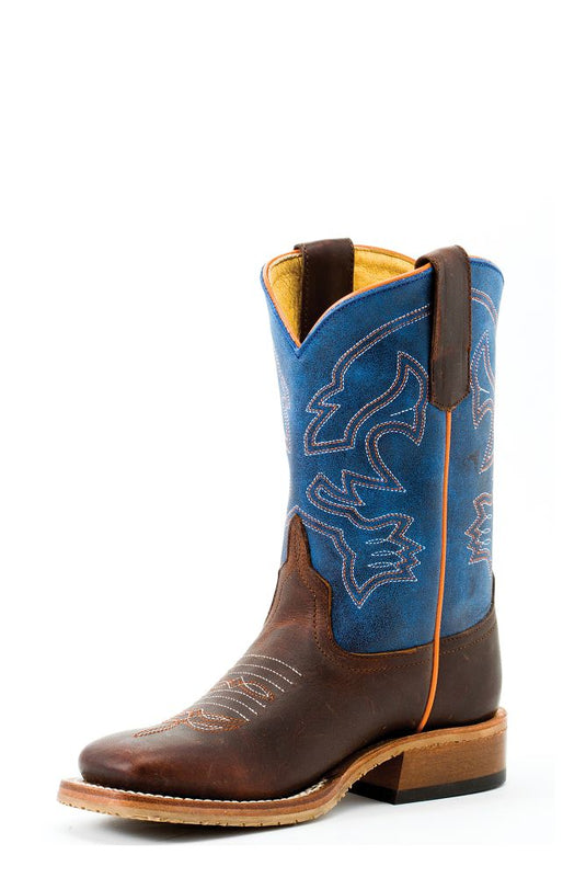 Anderson Bean Kid's DB Toe  Boot - Toast Bison