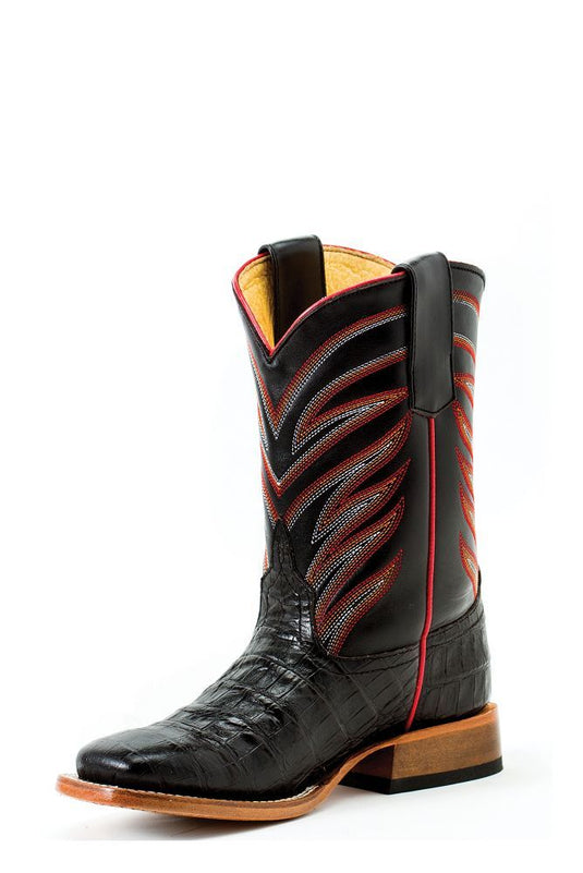 Anderson Bean Kid's Caiman DB Toe Boot - Black