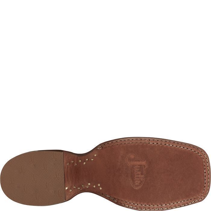 Load image into Gallery viewer, Justin 11" Dusty Cognac Cowhide Square Toe Boot - Brown
