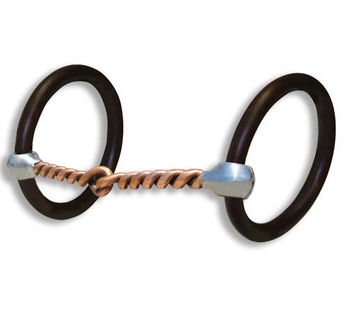 Load image into Gallery viewer, Professional's Choice Bob Avila O-Ring Copper Twist Ring Snaffle Bit
