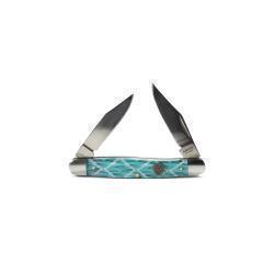 Ariat Muskrat Double Blade Folding Knife - Turquoise