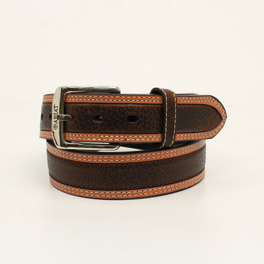 Ariat 1-1/2" Diesel Brown Rowdy Two-Toned Belt - Oiled Brown