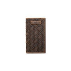 Ariat Basket Weave Rodeo Wallet - Medium Brown