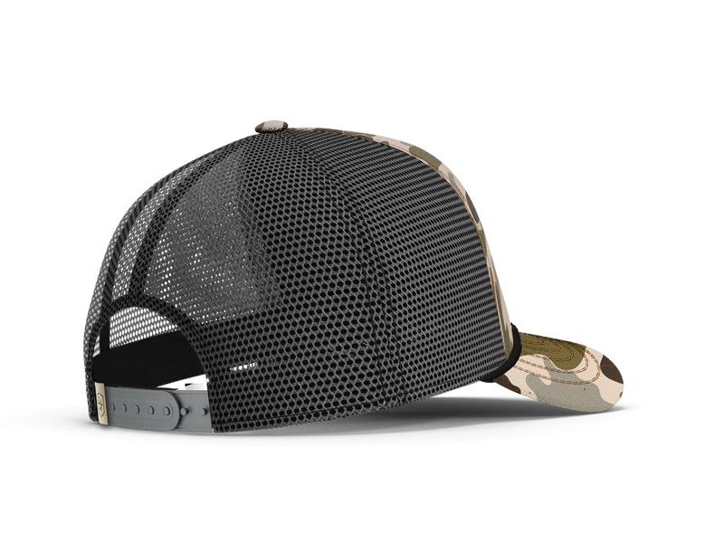Load image into Gallery viewer, Lone Star Ropes Script Trucker Ball Cap - Old School Camo
