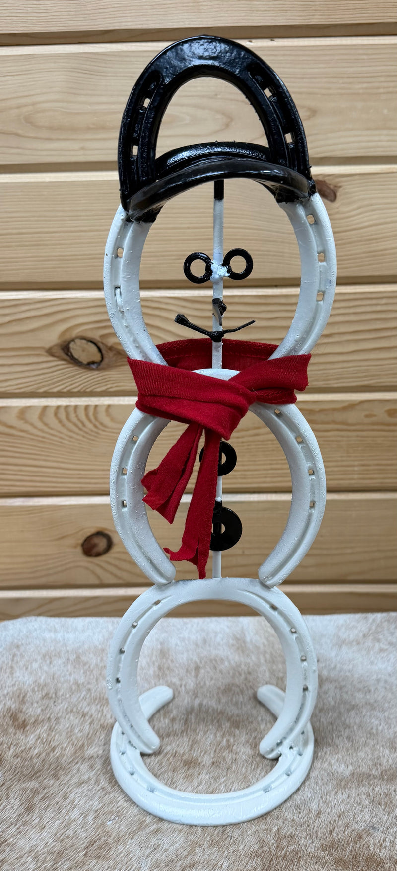 Load image into Gallery viewer, Horseshoe Art - Snowman
