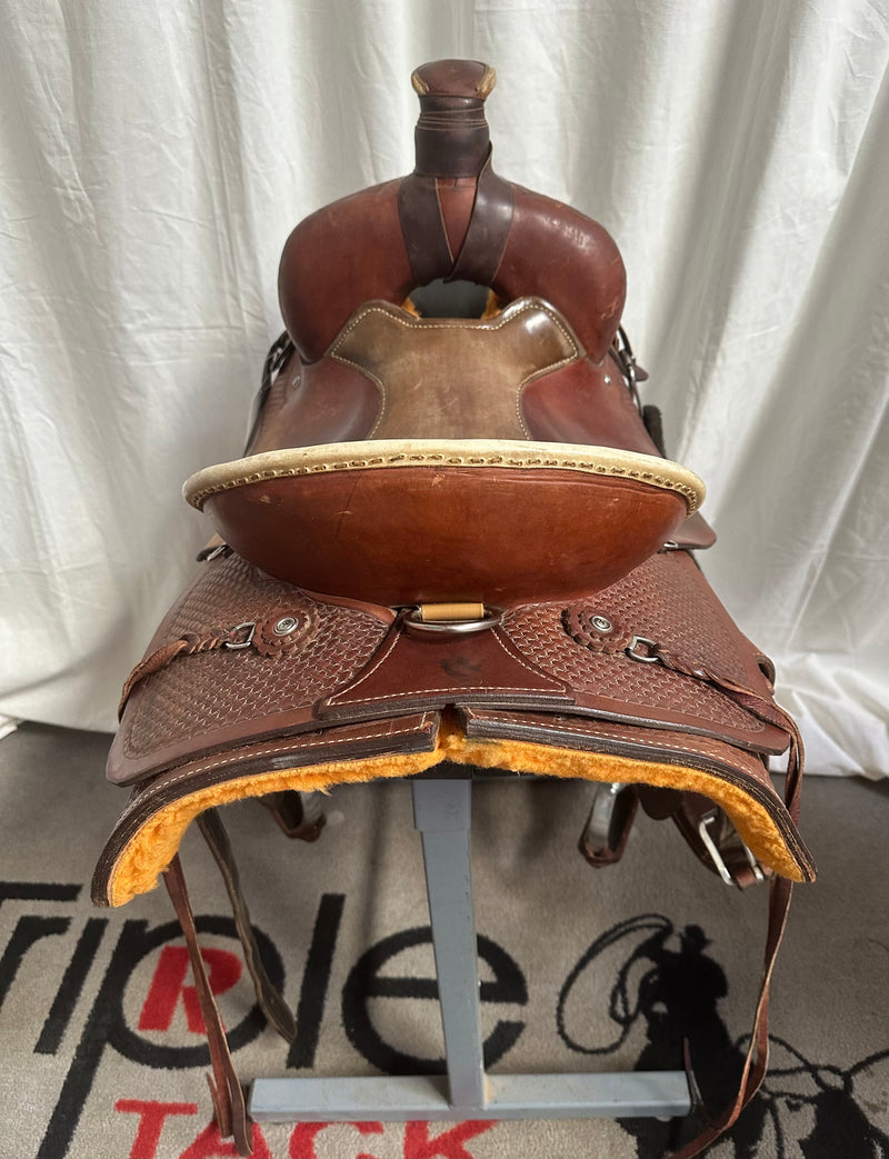 Load image into Gallery viewer, Used Circle Y All Around Saddle 15"
