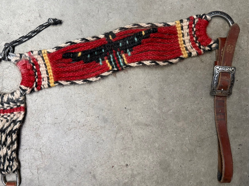 Load image into Gallery viewer, Used Celio Mohair Breast Collar - Natural/Red - Thunderbird
