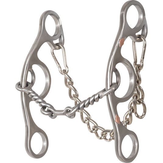 Classic Equine Sherry Cervi Stainless Steel Diamond Short Shank II Twisted Wire Dogbone Bit