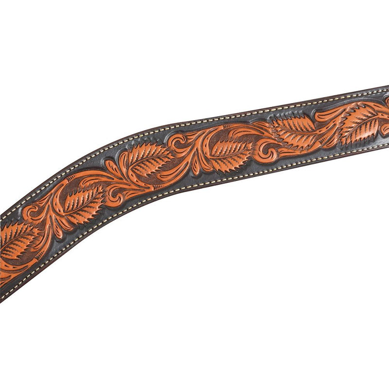 Load image into Gallery viewer, Martin Floral Tooled Dyed Edge Breast Collar - 2"
