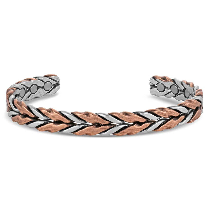 Load image into Gallery viewer, Montana Silversmith's Wheatline Magnetic Cuff Bracelet
