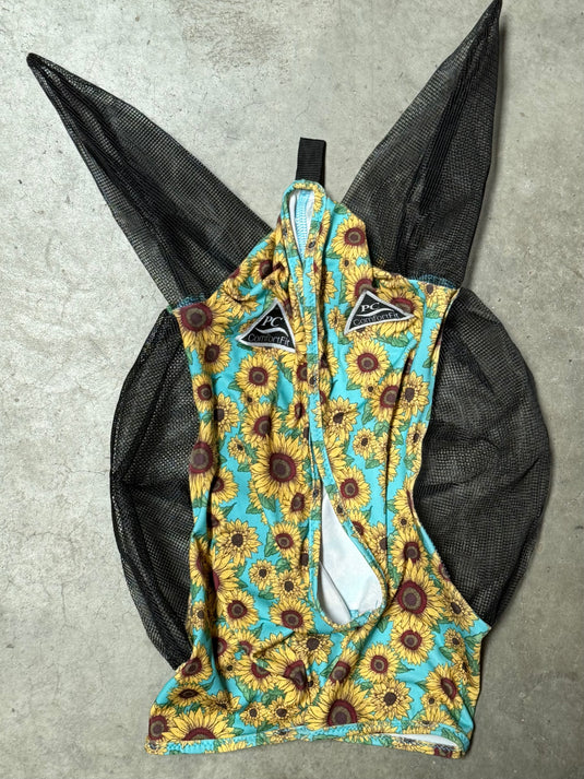 Used PC Comfort Fit Fly Mask with Ears - Sunflowers