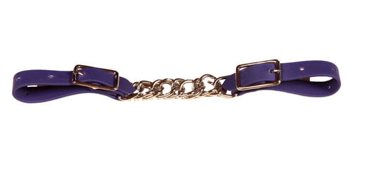 Berlin Beta Biothane Twisted Chain Curb Strap - 5/8" - Purple