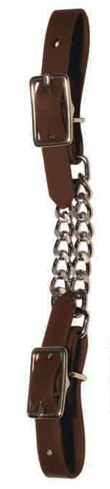Berlin Beta Biothane Double Chain Curb Strap - 5/8