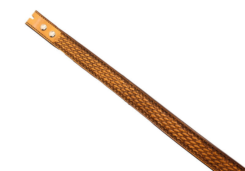 Load image into Gallery viewer, Scott Thomas Basket Stamp Tooled Belt
