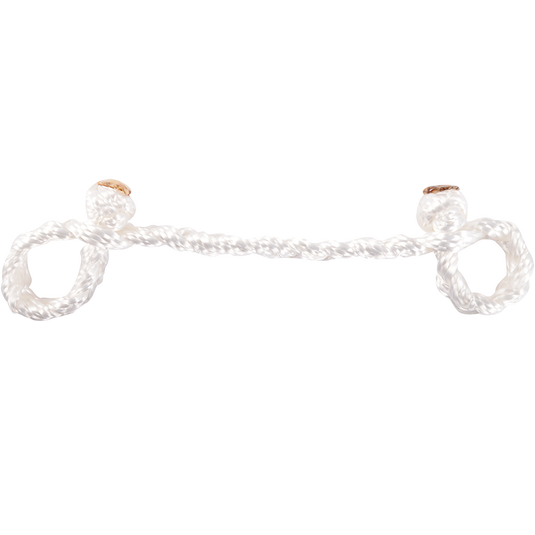 Classic Equine Flat Braid Mule Tape Bit Hobble - White