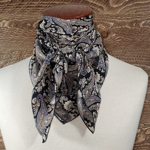 Medium Weight Exclusive Paisley Wild Rag - 36"x36"