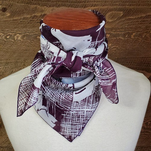 Light Weight Habotai Print Wild Rag - 36