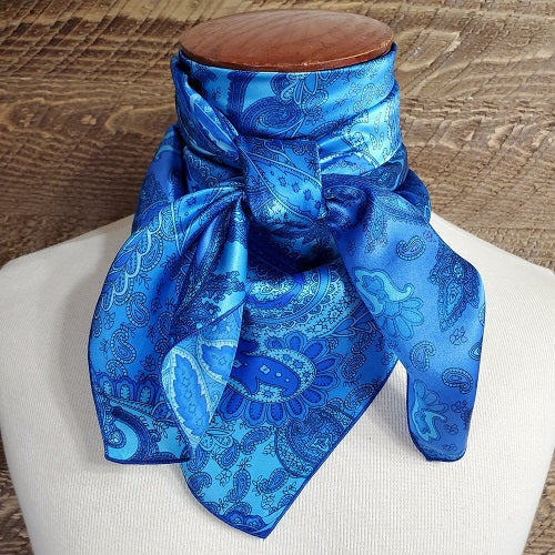 Load image into Gallery viewer, Heavy Weight Charmeuse Paisley &amp; Print Wild Rag - 36"x36"
