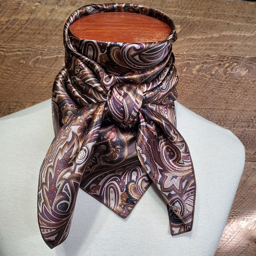 Load image into Gallery viewer, Heavy Weight Charmeuse Paisley &amp; Print Wild Rag - 36"x36"
