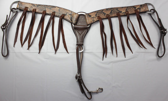 ST 2" Snake Print with Lace Breast Collar