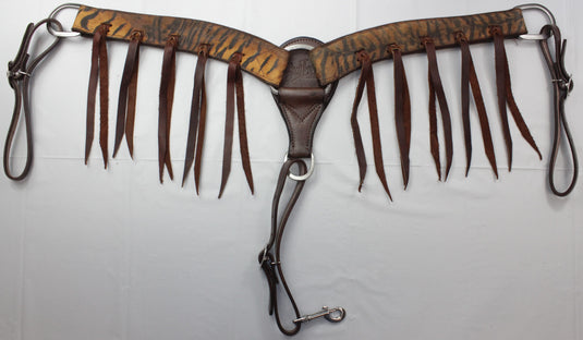 ST 2" Tiger Print with Lace Breast Collar