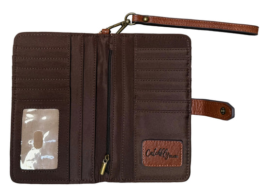 Catchfly Floral Emboss & Aztec Slim Wallet