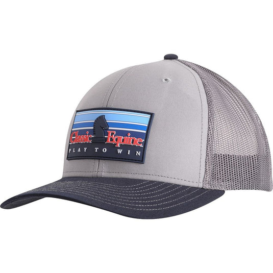 Classic Equine Rubber Patch Logo Ball Cap - Gray/Charcoal/Navy
